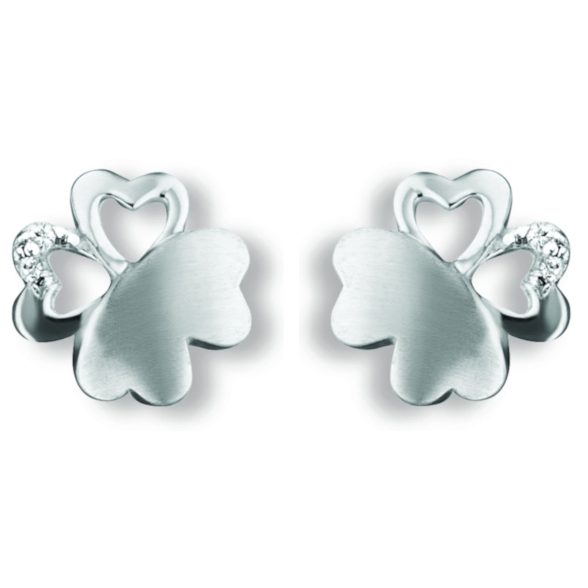 Zirkonia Blume Ohrringe Ohrstecker aus 925er Silber von ONE ELEMENT – Bild 2