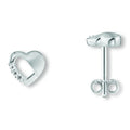 Zirkonia Herz Ohrringe Ohrstecker aus 925er Silber von ONE ELEMENT – Bild 1