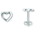 Zirkonia Herz Ohrringe Ohrstecker aus 925er Silber von ONE ELEMENT – Bild 1