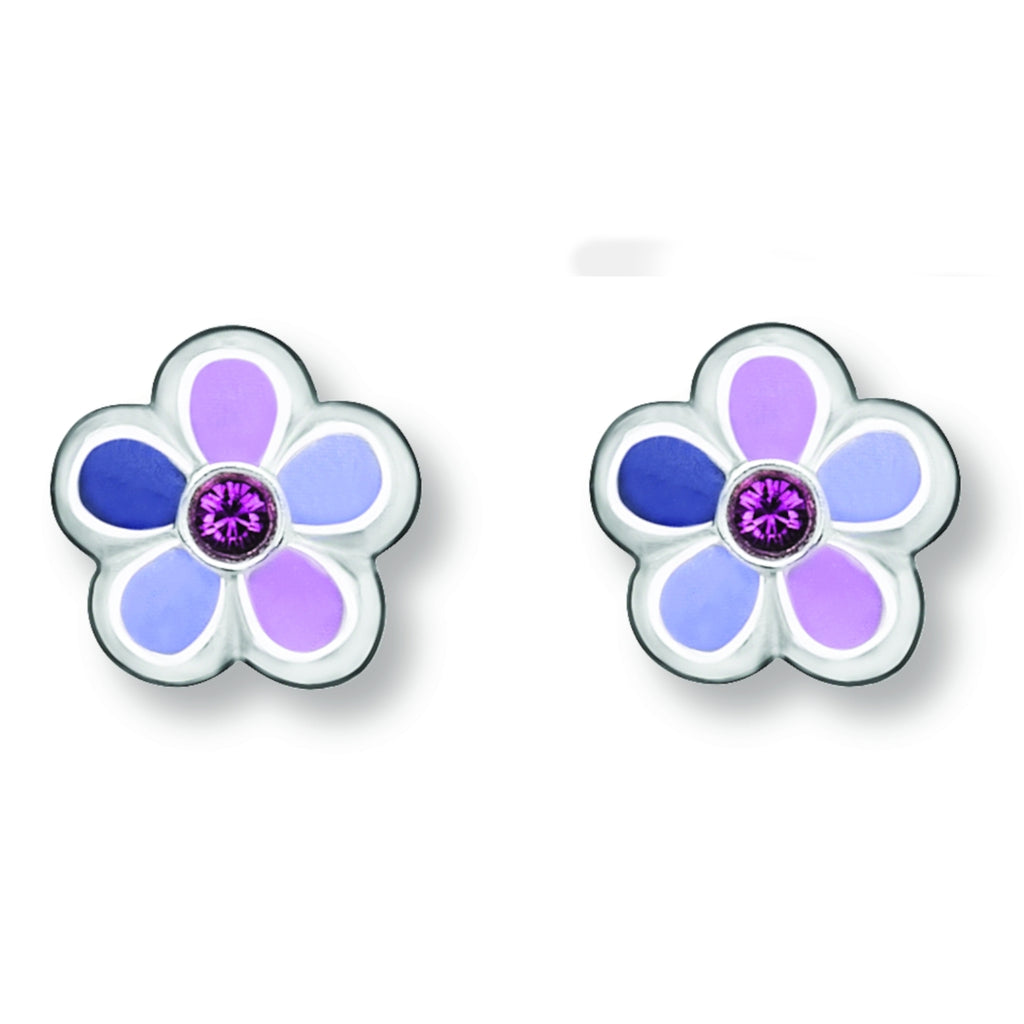 Zirkonia Blume Ohrringe Ohrstecker aus 925er Silber von ONE ELEMENT – Bild 2