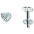 Zirkonia Herz Ohrringe Ohrstecker aus 925er Silber von ONE ELEMENT – Bild 1