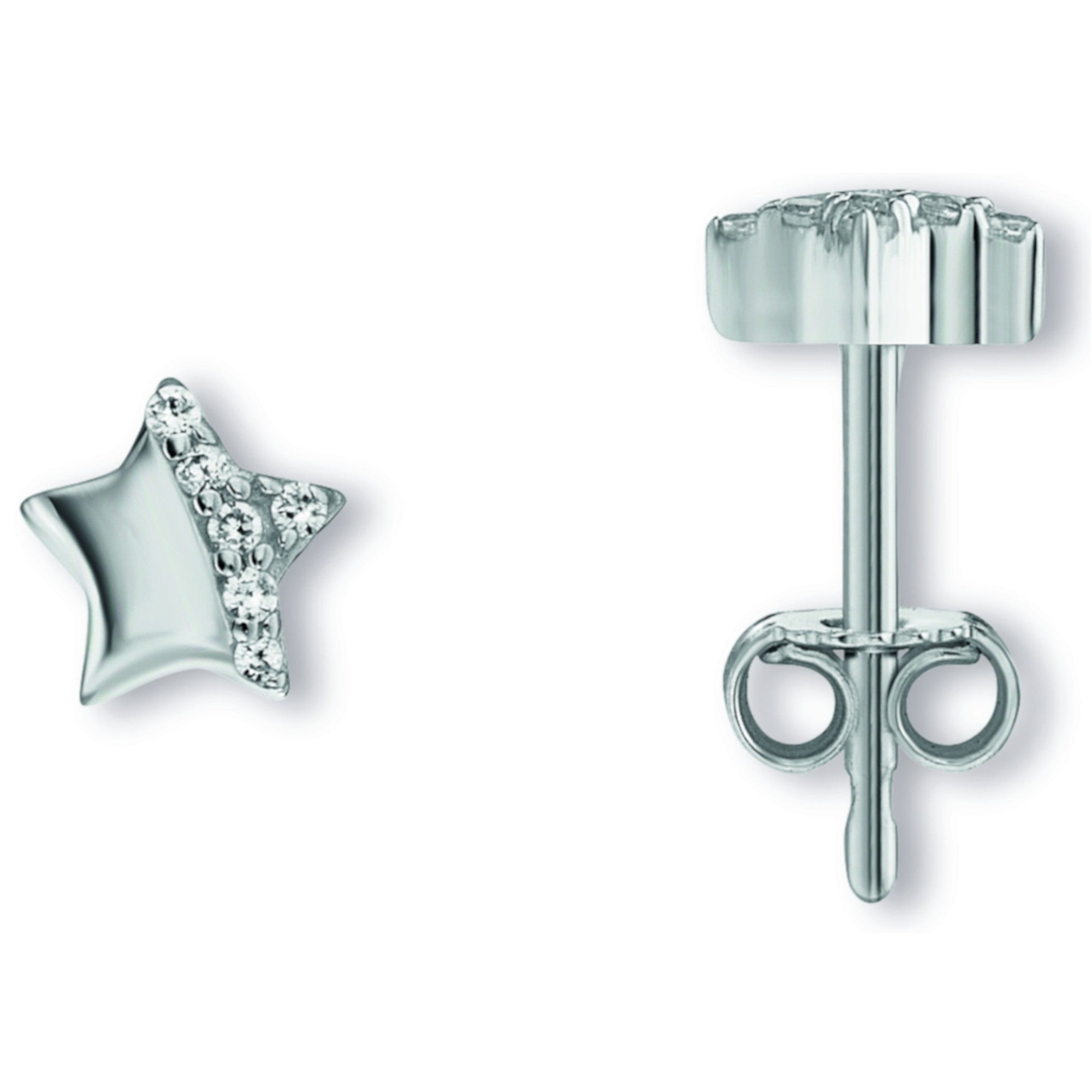 Zirkonia Stern Ohrringe Ohrstecker aus 925er Silber von ONE ELEMENT – Bild 1