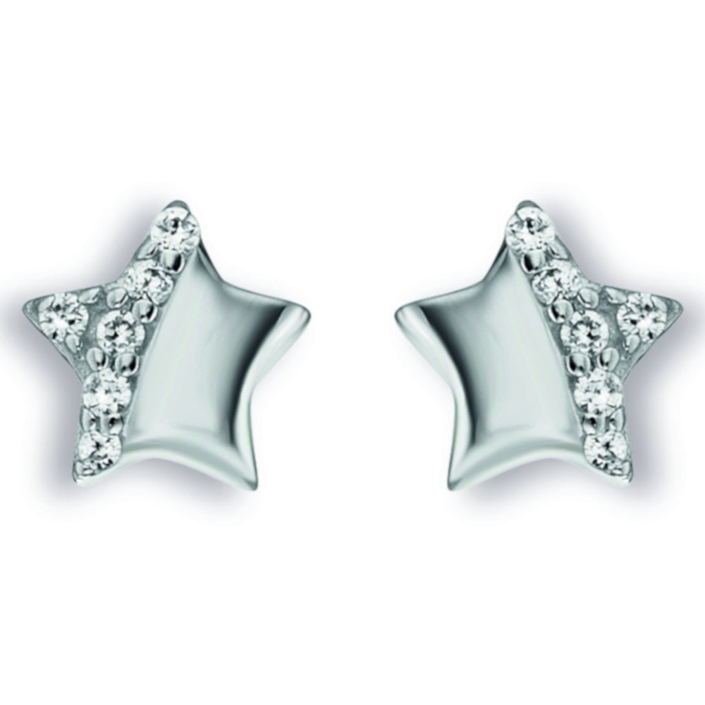 Zirkonia Stern Ohrringe Ohrstecker aus 925er Silber von ONE ELEMENT – Bild 2