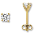 Zirkonia Ohrringe Ohrstecker aus 333er Gelbgold von ONE ELEMENT – Bild 1