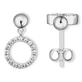 Zirkonia Kreis Ohrringe Ohrstecker aus 925er Silber von ONE ELEMENT – Bild 1