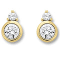 Zirkonia Ohrringe Ohrstecker aus 333er Gelbgold von ONE ELEMENT – Bild 1