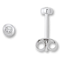 Zirkonia Zarge Ohrringe Ohrstecker aus 925er Silber von ONE ELEMENT – Bild 1