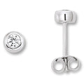 Zirkonia Zarge Ohrringe Ohrstecker aus 925er Silber von ONE ELEMENT – Bild 1