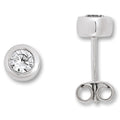 Zirkonia Zarge Ohrringe Ohrstecker aus 925er Silber von ONE ELEMENT – Bild 1