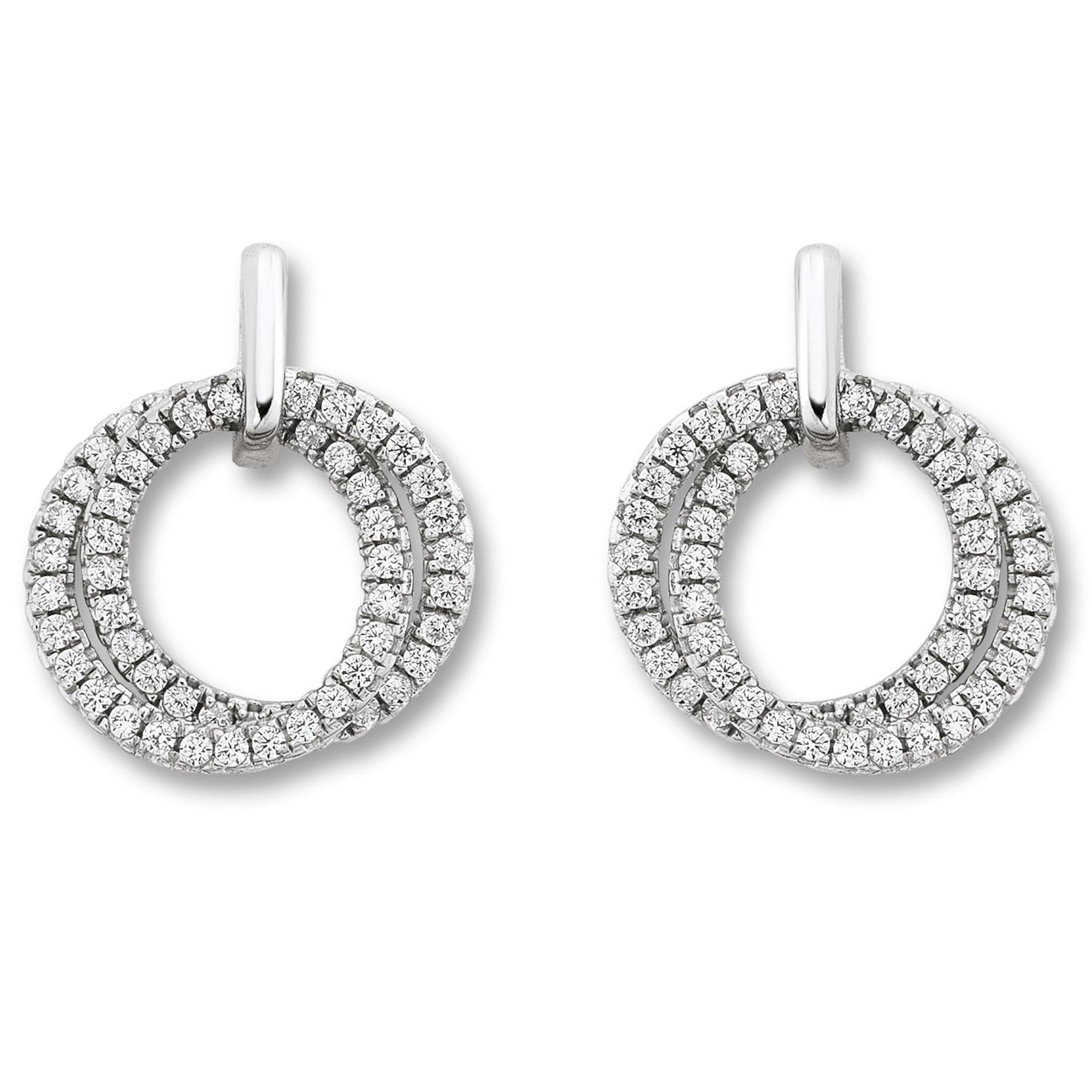 Zirkonia Kreise Ohrringe Ohrstecker aus 925er Silber von ONE ELEMENT – Bild 1