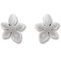 Zirkonia Blume Ohrringe Ohrstecker aus 925er Silber von ONE ELEMENT – Bild 1