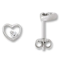 Zirkonia Herz Ohrringe Ohrstecker aus 925er Silber von ONE ELEMENT – Bild 1
