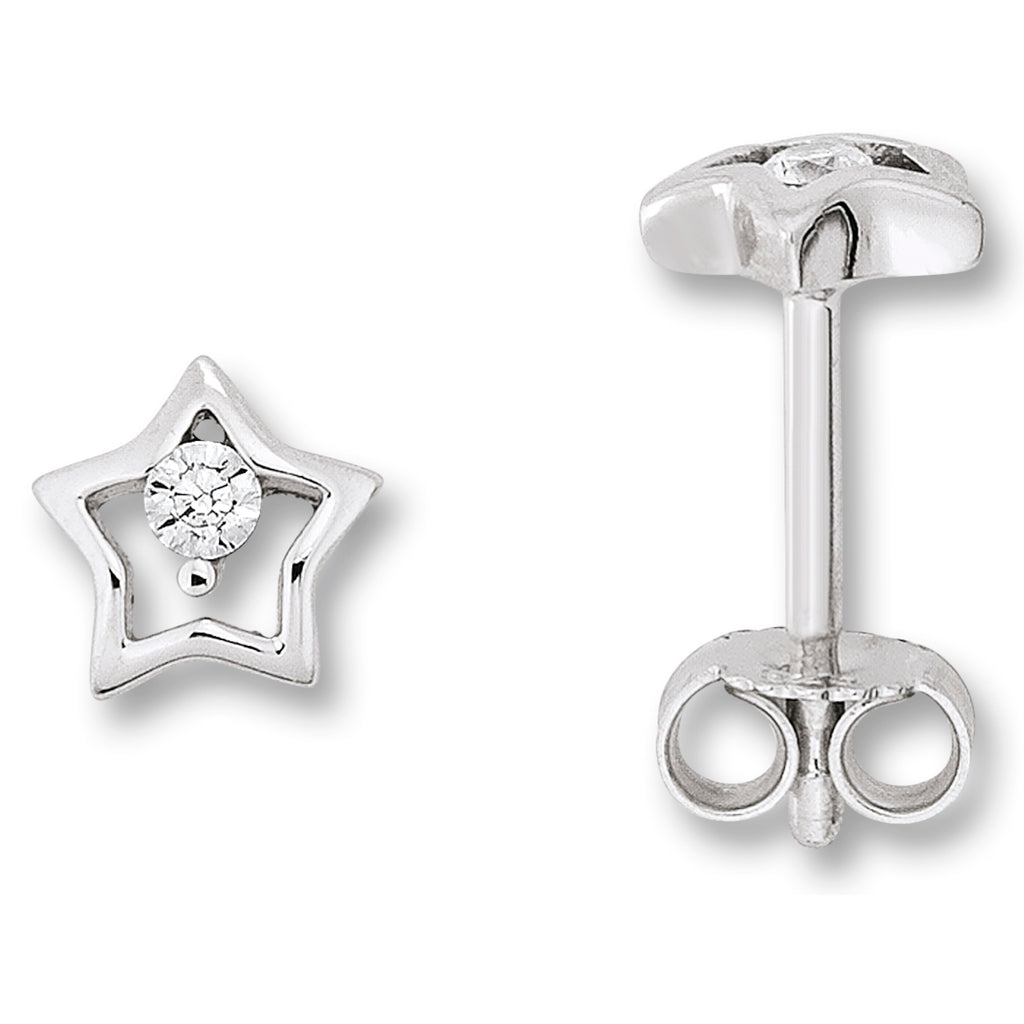 Zirkonia Stern Ohrringe Ohrstecker aus 925er Silber von ONE ELEMENT – Bild 1