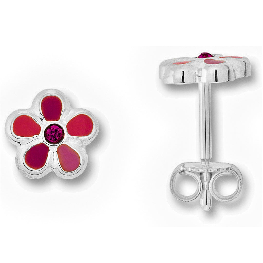 Zirkonia Blume Ohrringe Ohrstecker aus 925er Silber von ONE ELEMENT – Bild 1