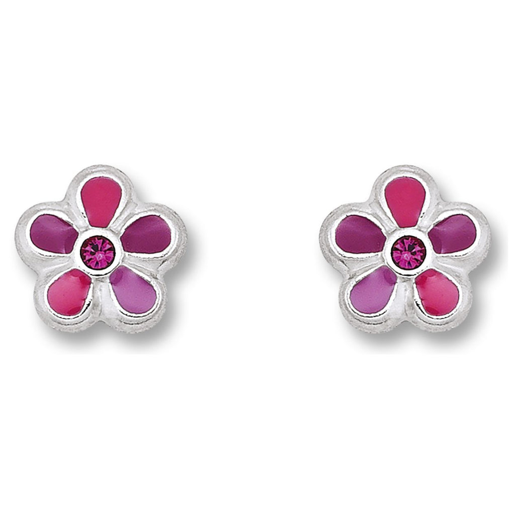 Zirkonia Blume Ohrringe Ohrstecker aus 925er Silber von ONE ELEMENT – Bild 2