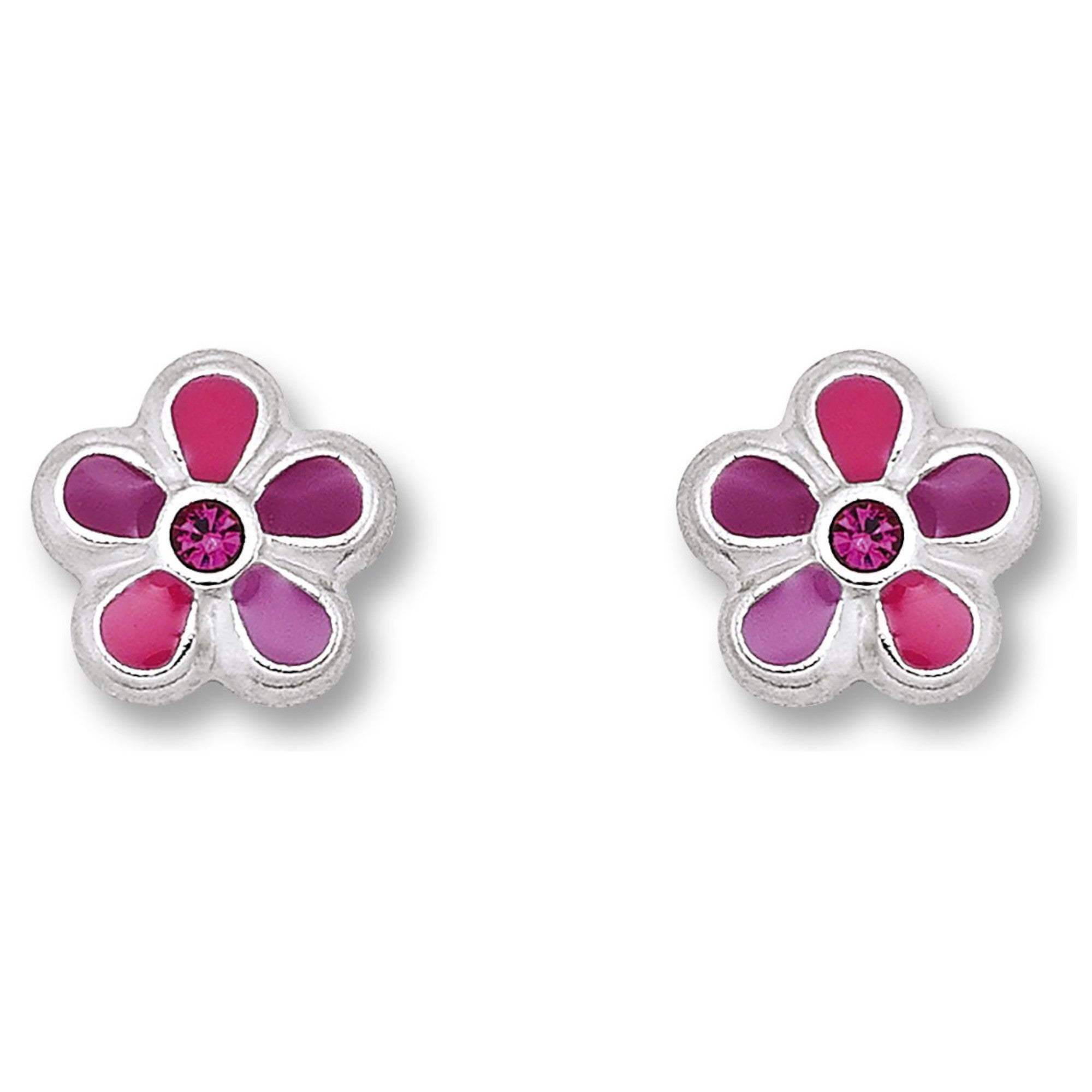 Zirkonia Blume Ohrringe Ohrstecker aus 925er Silber von ONE ELEMENT – Bild 2
