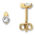 Zirkonia Ohrringe Ohrstecker aus 333er Gelbgold von ONE ELEMENT – Bild 1