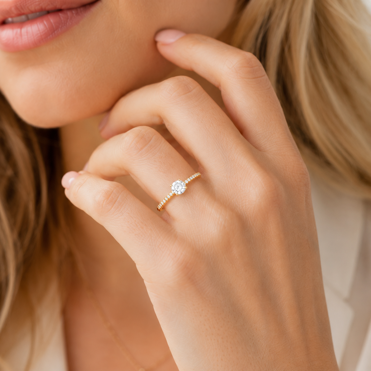 Ring aus 585 Gold mit 17 Lab Grown Diamanten 1,1 ct von ONE ELEMENT – Bild 4