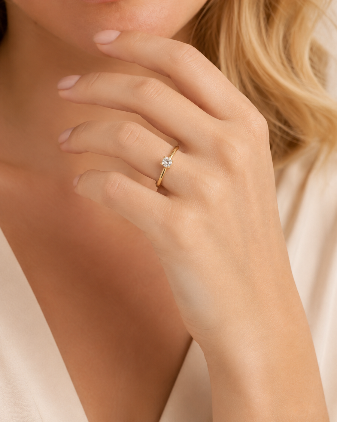 Ring aus 585 Gold mit 1 Lab Grown Diamant 0,25 ct von ONE ELEMENT – Bild 2