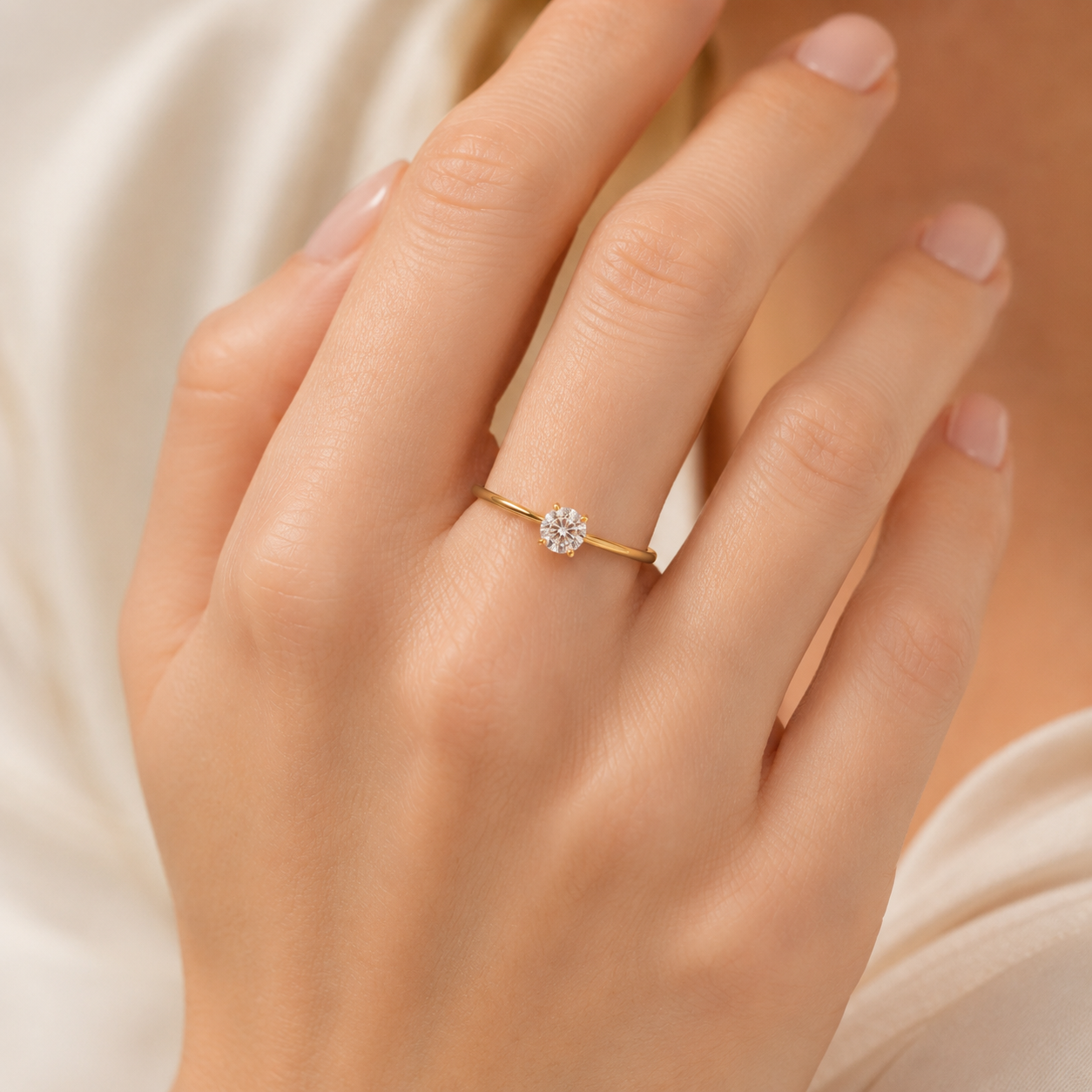 Ring aus 585 Gold mit 1 Lab Grown Diamant 0,5 ct von ONE ELEMENT – Bild 4