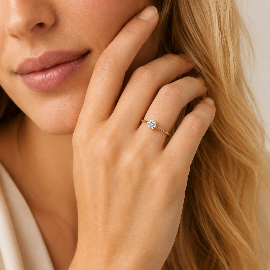 Ring aus 585 Gold mit 1 Lab Grown Diamant 1 ct von ONE ELEMENT – Bild 4