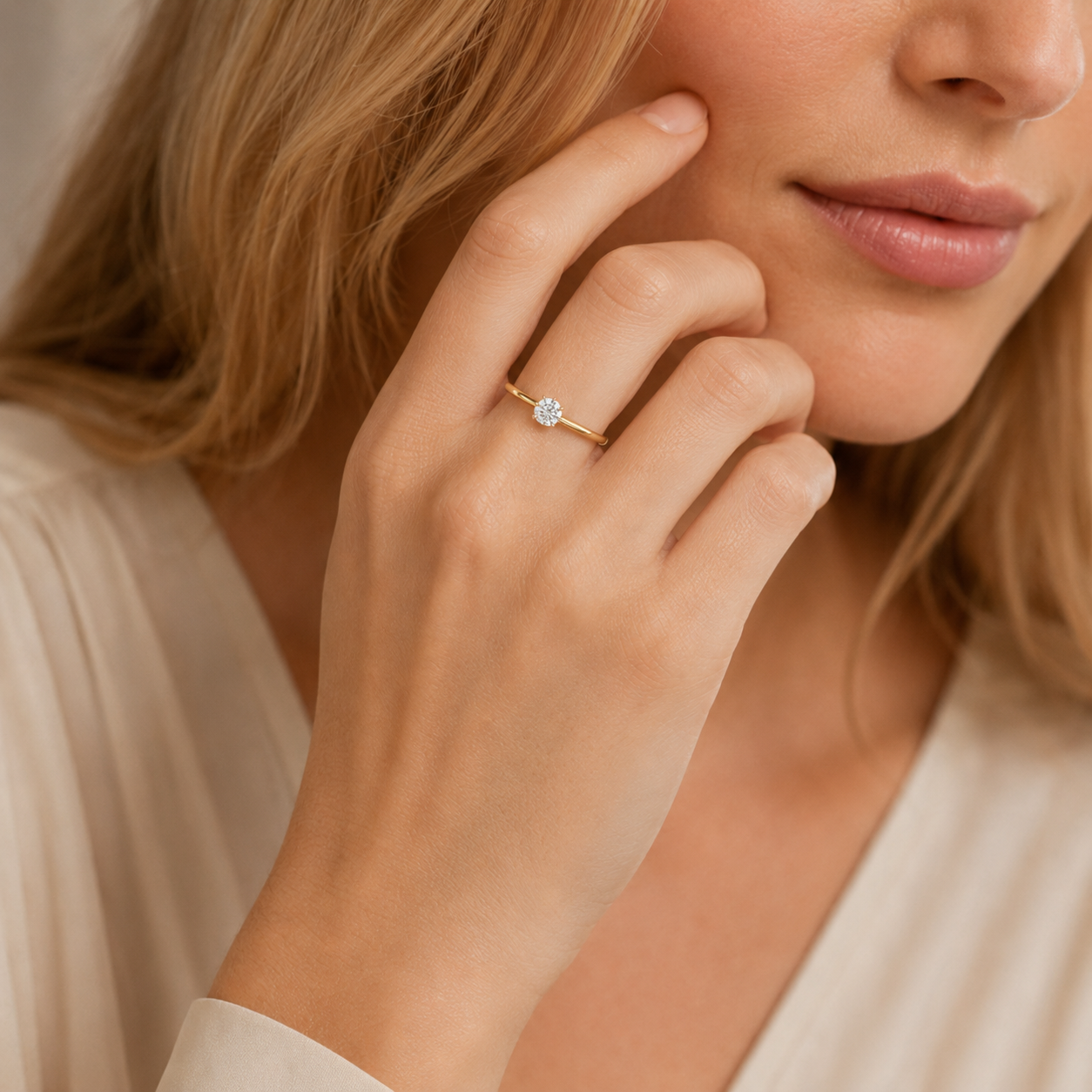 Ring aus 585 Gold mit 1 Lab Grown Diamant 0,5 ct von ONE ELEMENT – Bild 2