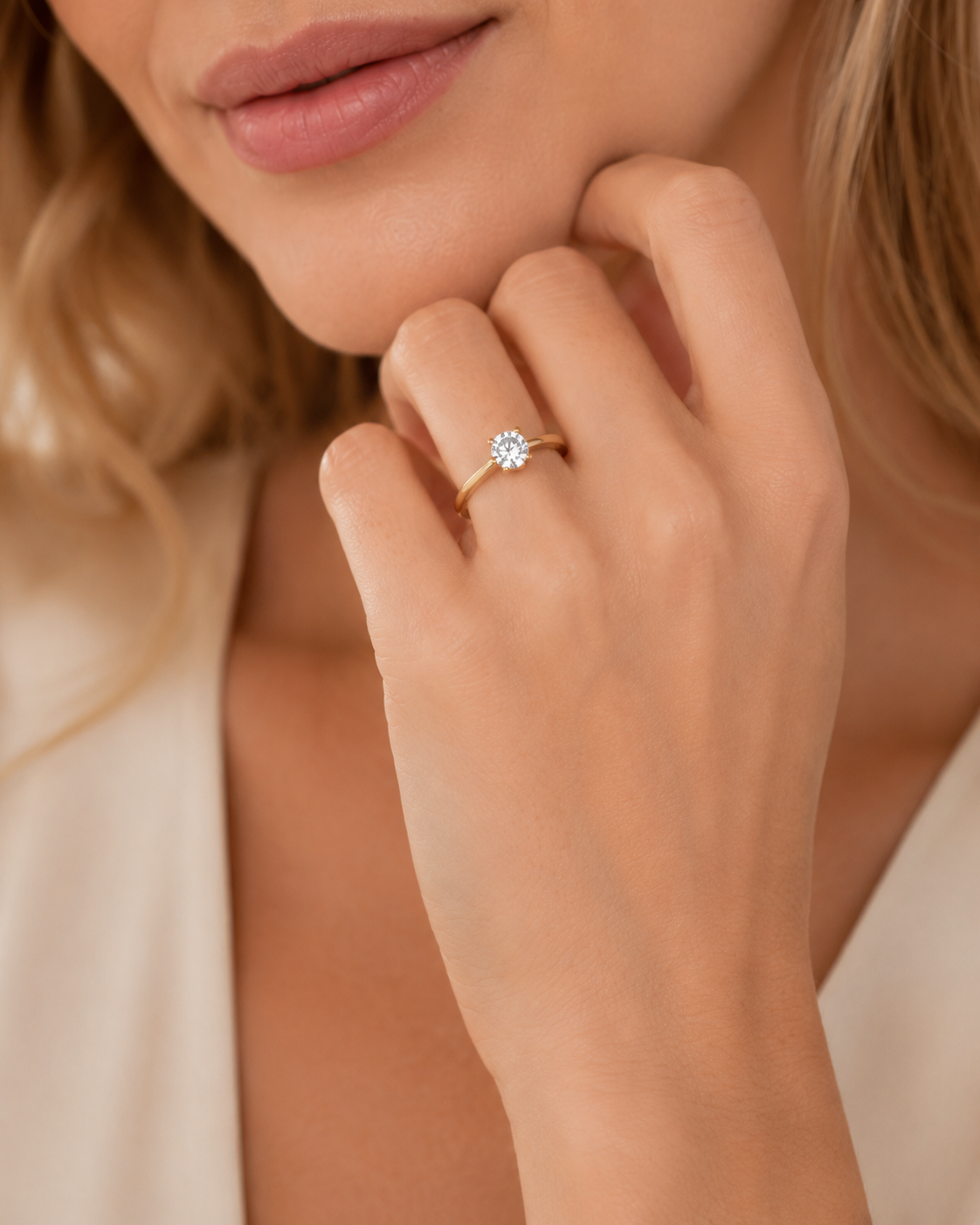 Diamantring aus 585er Gelbgold mit Lab-Grown-Diamant, 1 ct – weitere Ansicht 3