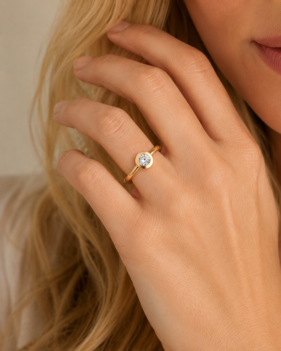 Diamantring aus 585er Gelbgold mit Lab-Grown-Diamant, 1 ct – weitere Ansicht 3