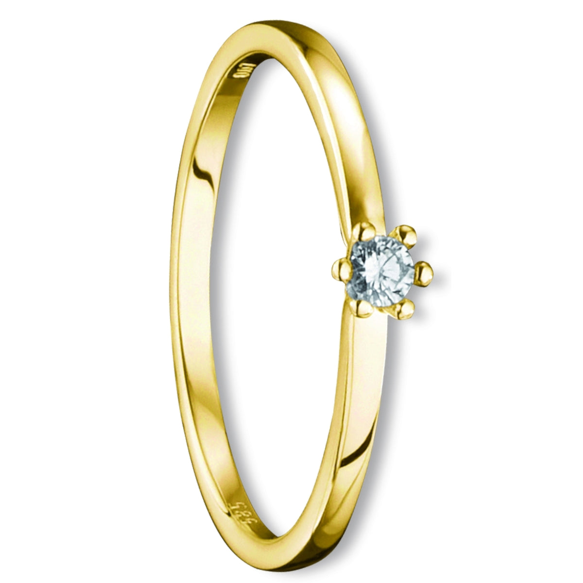0.07 ct Diamant Brillant Ring aus 585er Gelbgold von ONE ELEMENT – Bild 1