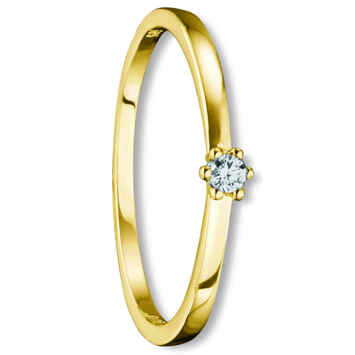 0.05 ct Diamant Brillant Ring aus 585er Gelbgold von ONE ELEMENT – Bild 1