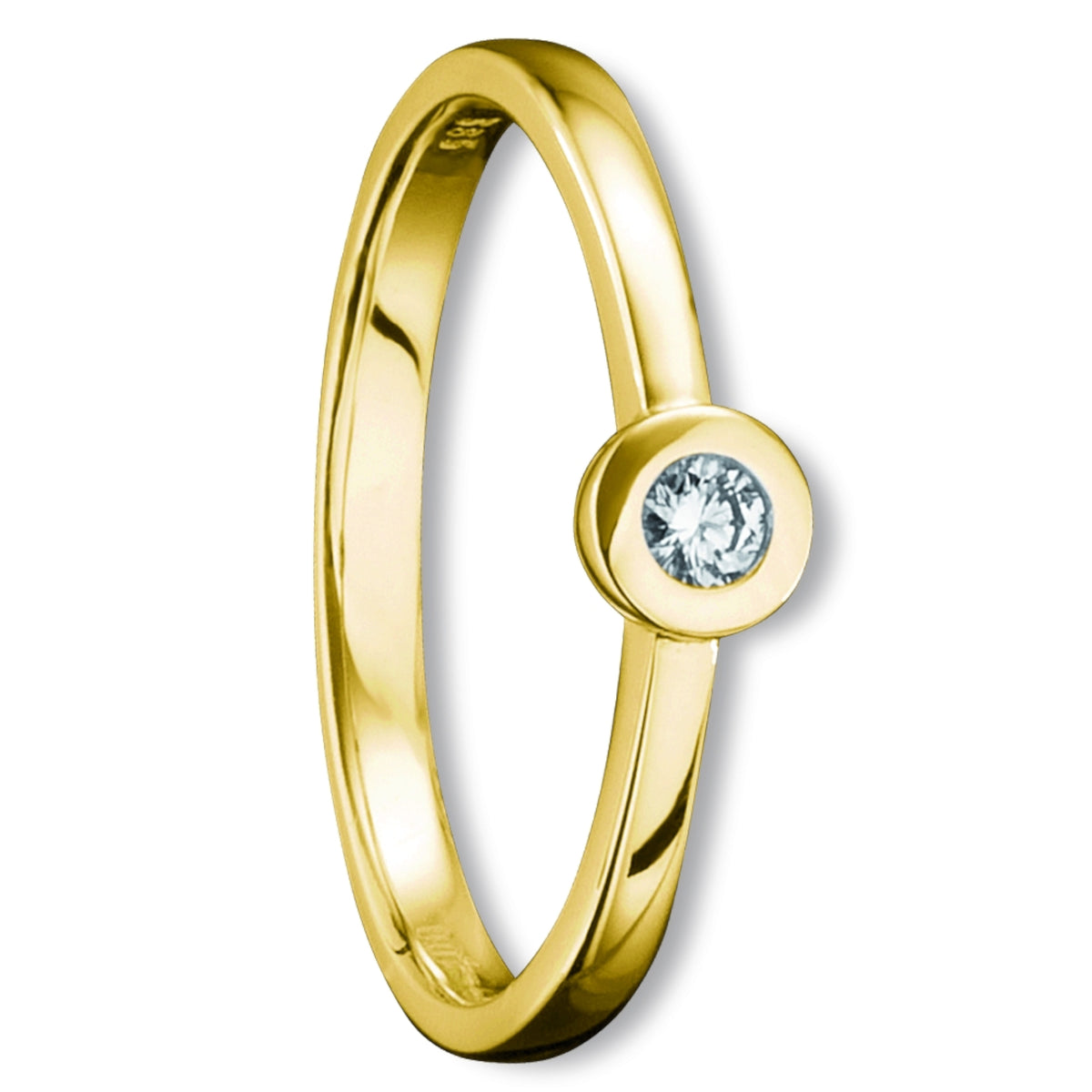 0.05 ct Diamant Brillant Ring aus 585er Gelbgold von ONE ELEMENT – Bild 1