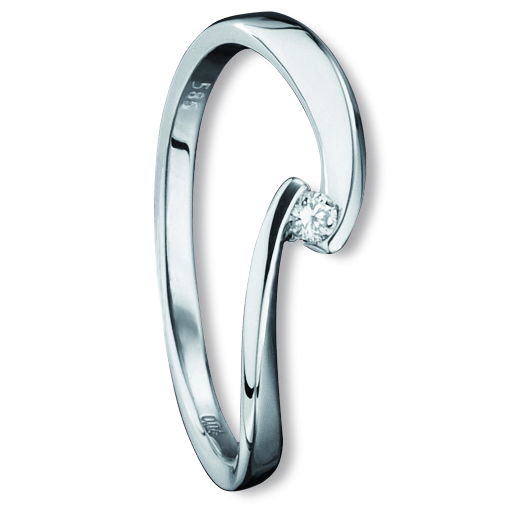 0.04 ct Diamant Brillant Ring aus 585er Weißgold von ONE ELEMENT – Bild 1