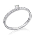 0,15 ct Diamant Brillant Memoire mit Center Ring aus 585er Weißgold von ONE ELEMENT – Bild 1