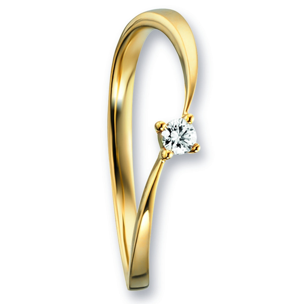 0.07 ct Diamant Brillant Ring aus 585er Gelbgold von ONE ELEMENT – Bild 1