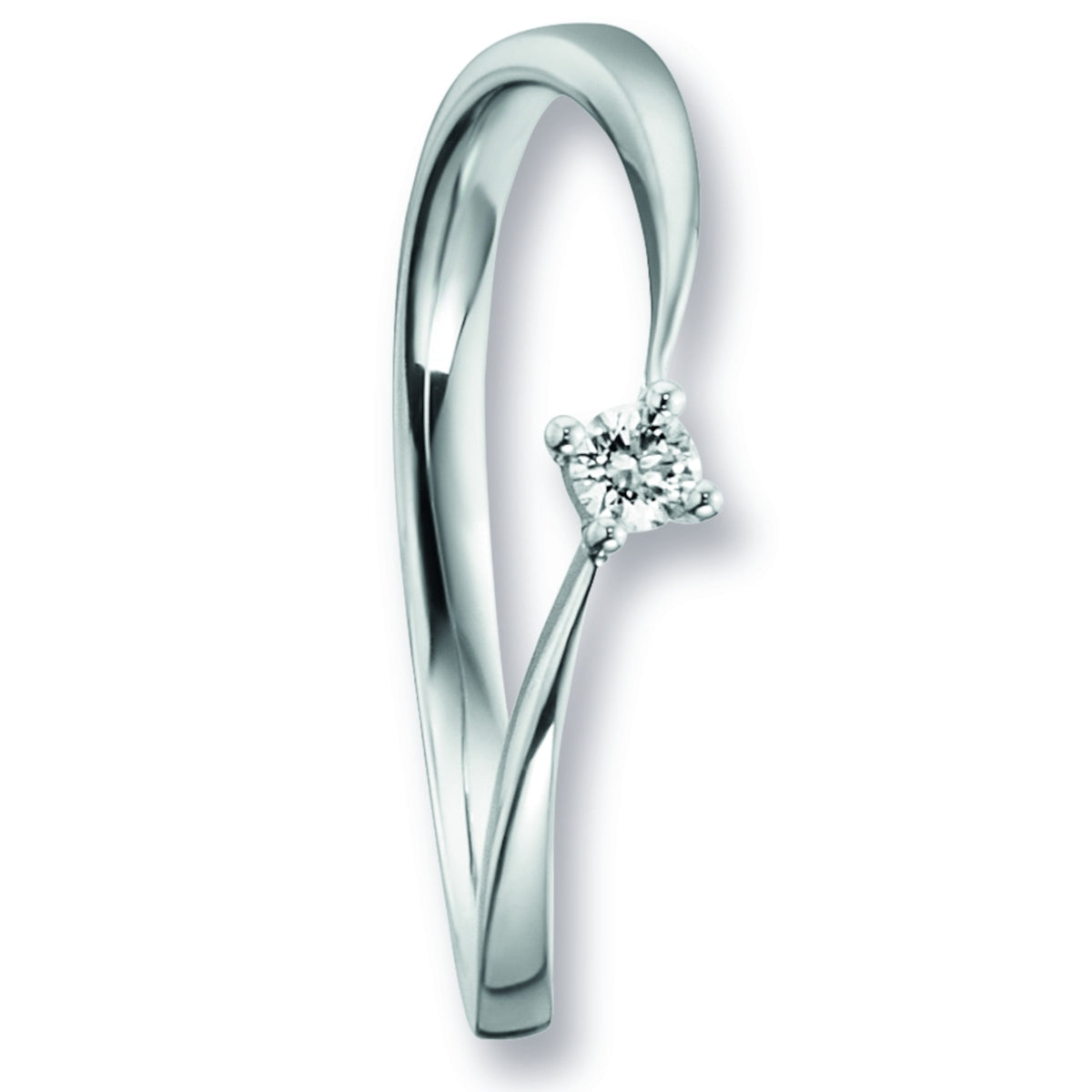 0.07 ct Diamant Brillant Ring aus 585er Weißgold von ONE ELEMENT – Bild 1