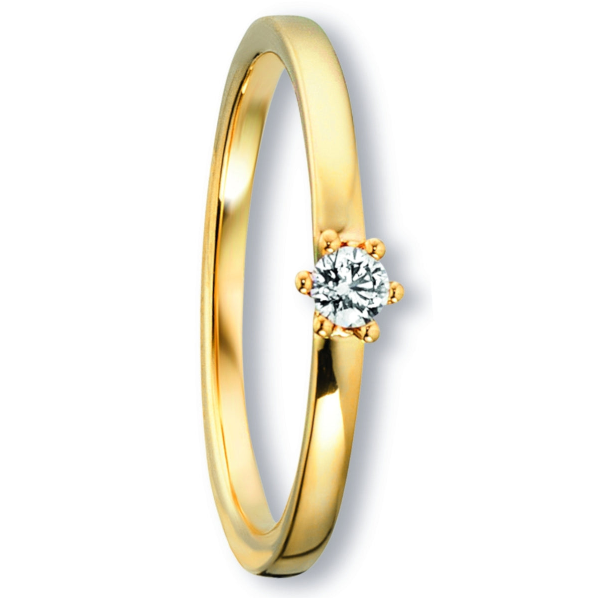 0.09 ct Diamant Brillant Ring aus 585er Gelbgold von ONE ELEMENT – Bild 1