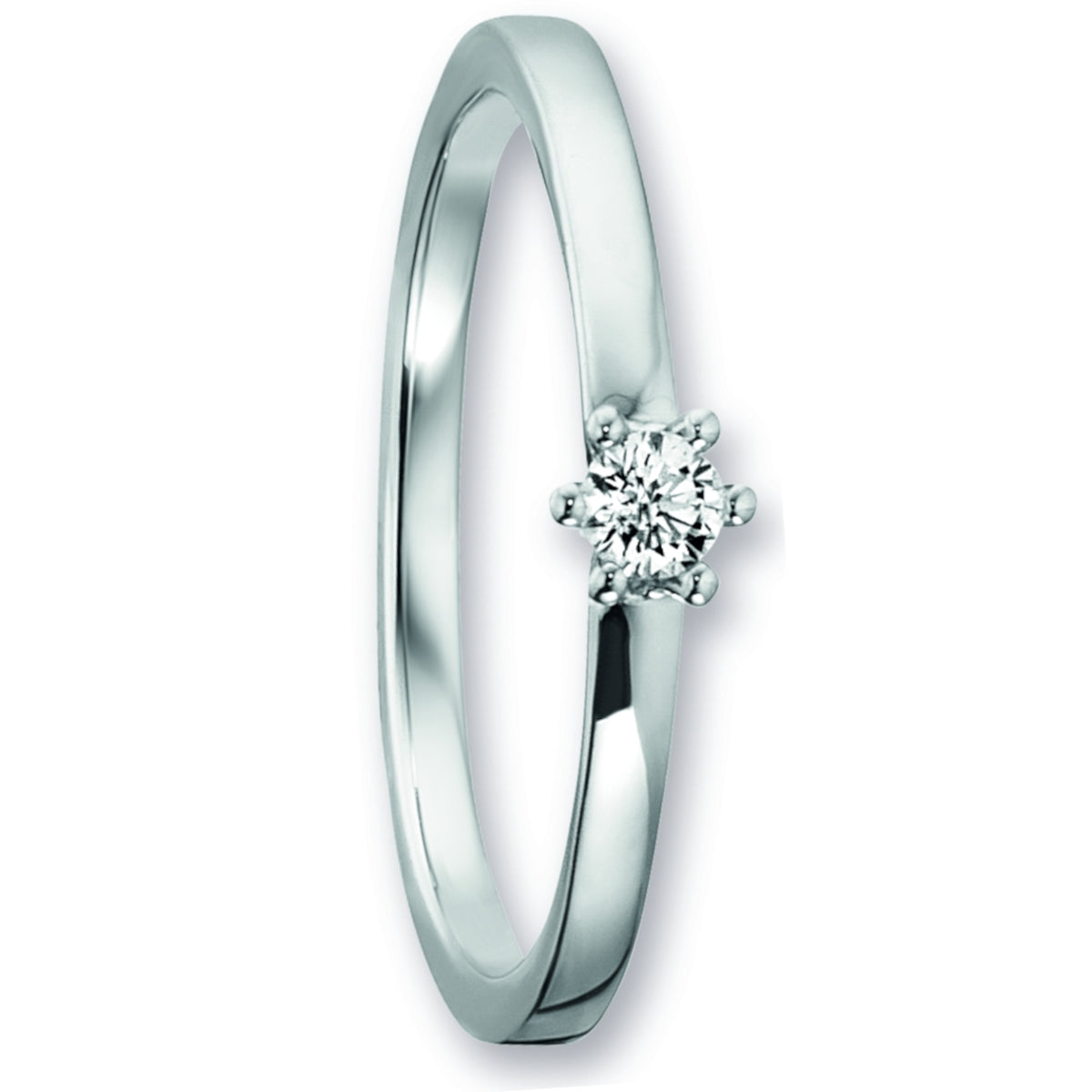 0.09 ct Diamant Brillant Ring aus 585er Weißgold von ONE ELEMENT – Bild 1