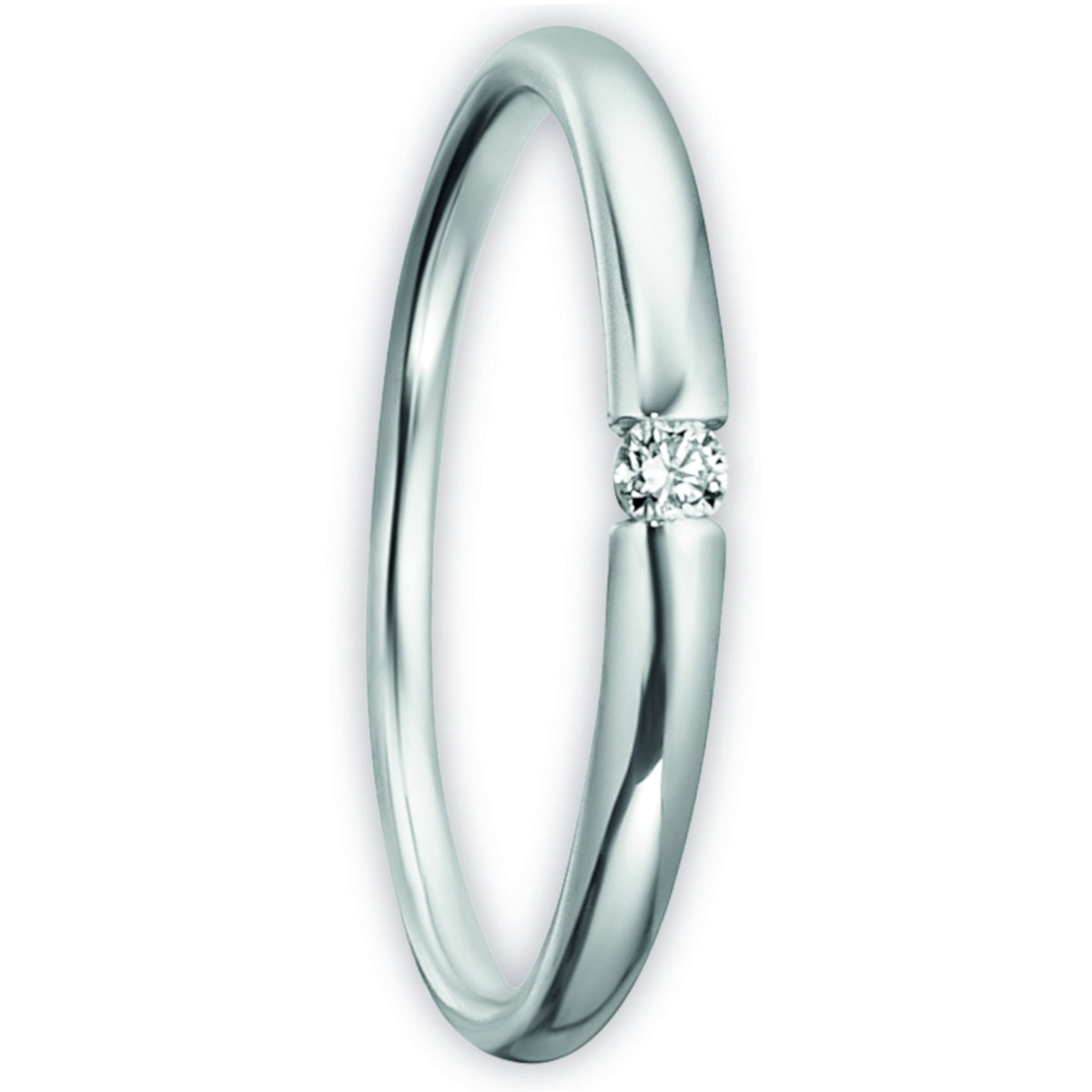 0.04 ct Diamant Brillant Ring aus 585er Weißgold von ONE ELEMENT – Bild 1