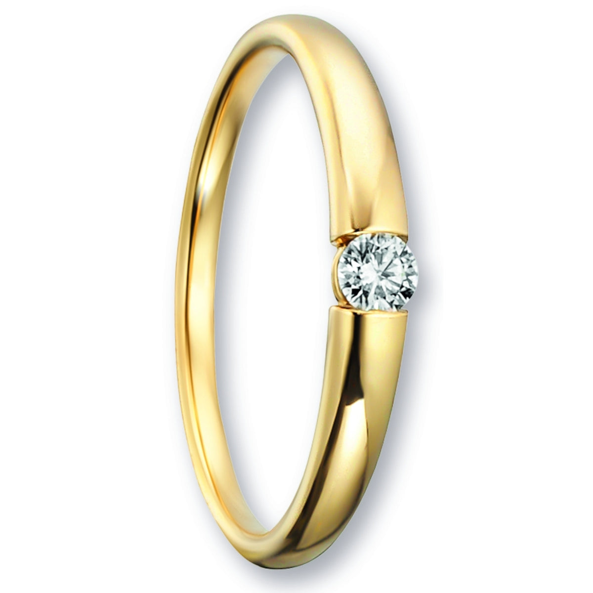0.09 ct Diamant Brillant Ring aus 585er Gelbgold von ONE ELEMENT – Bild 1