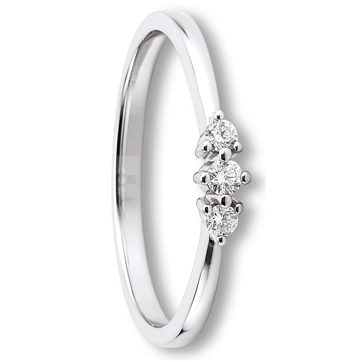 0.1 ct Diamant Brillant Ring aus 585er Weißgold von ONE ELEMENT – Bild 1