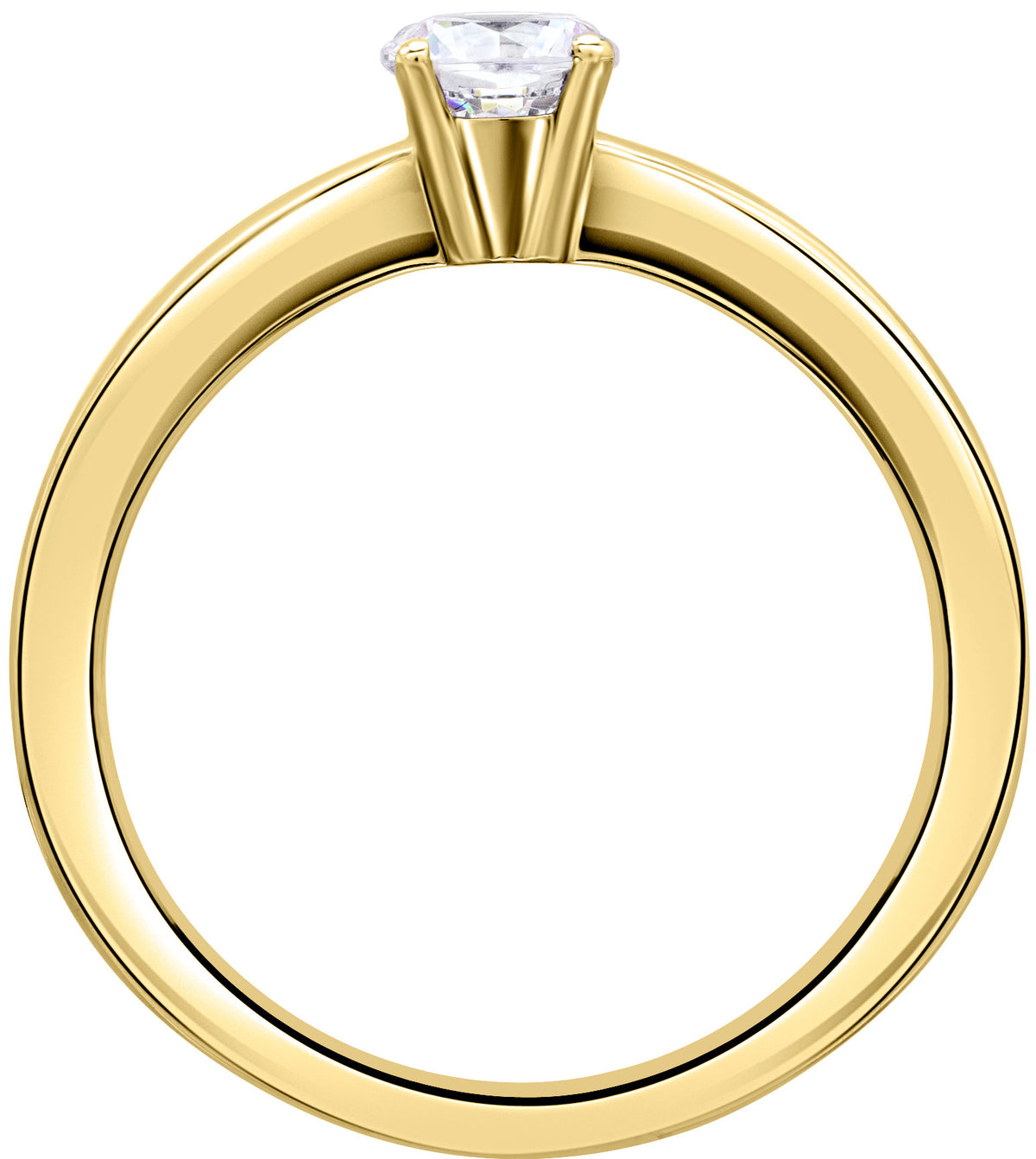0.1 ct Diamant Brillant Ring aus 585er Gelbgold von ONE ELEMENT – Bild 2