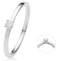 0.1 ct Diamant Brillant Ring aus 950 Platin von ONE ELEMENT – Bild 1