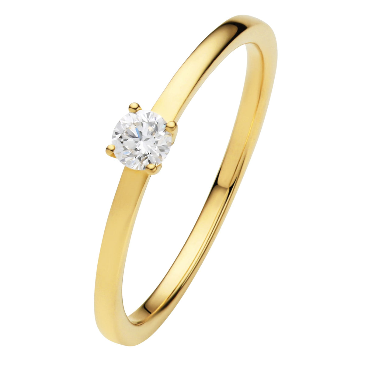 0.15 ct Diamant Brillant Ring aus 585er Gelbgold von ONE ELEMENT – Bild 1