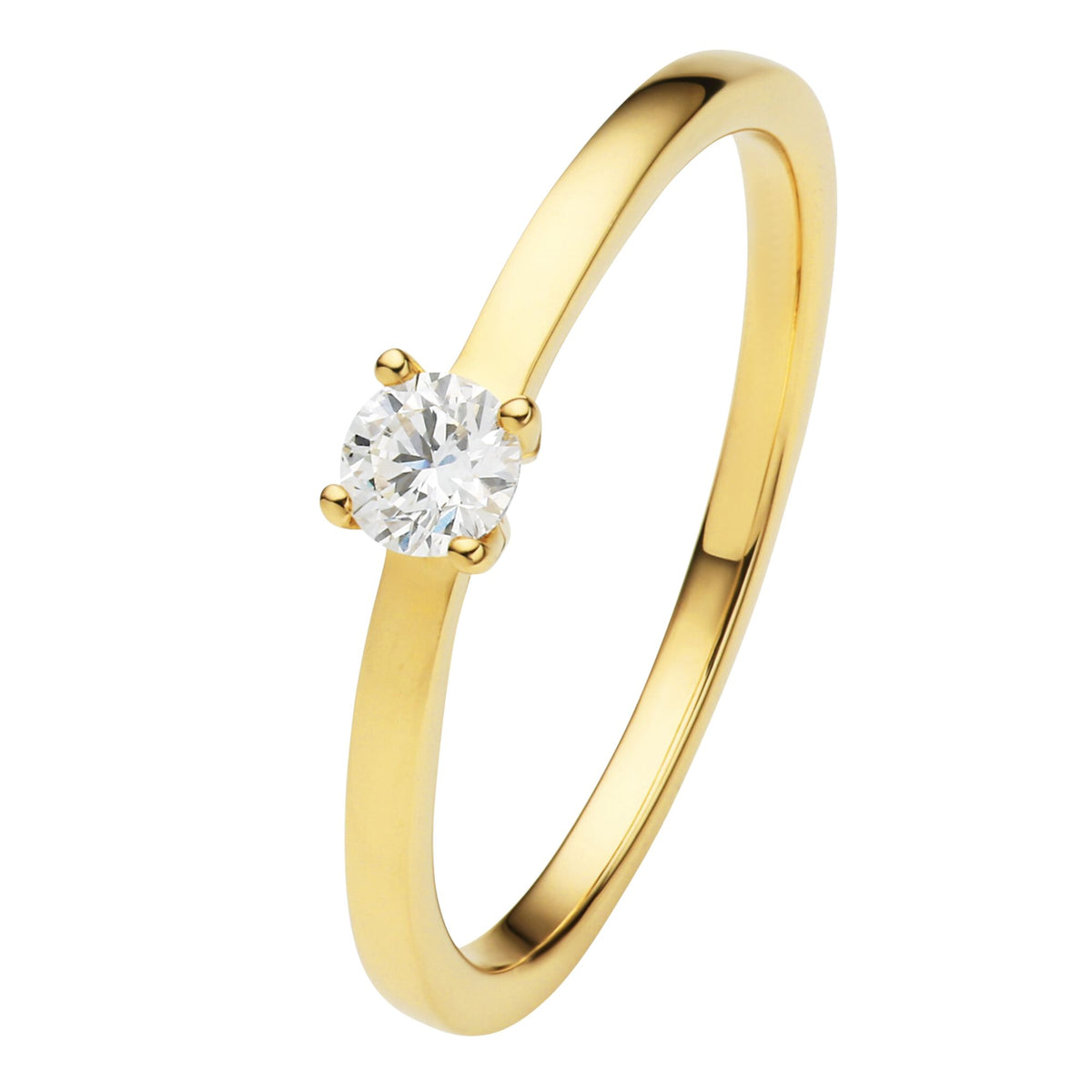 0.2 ct Diamant Brillant Ring aus 585er Gelbgold von ONE ELEMENT – Bild 1