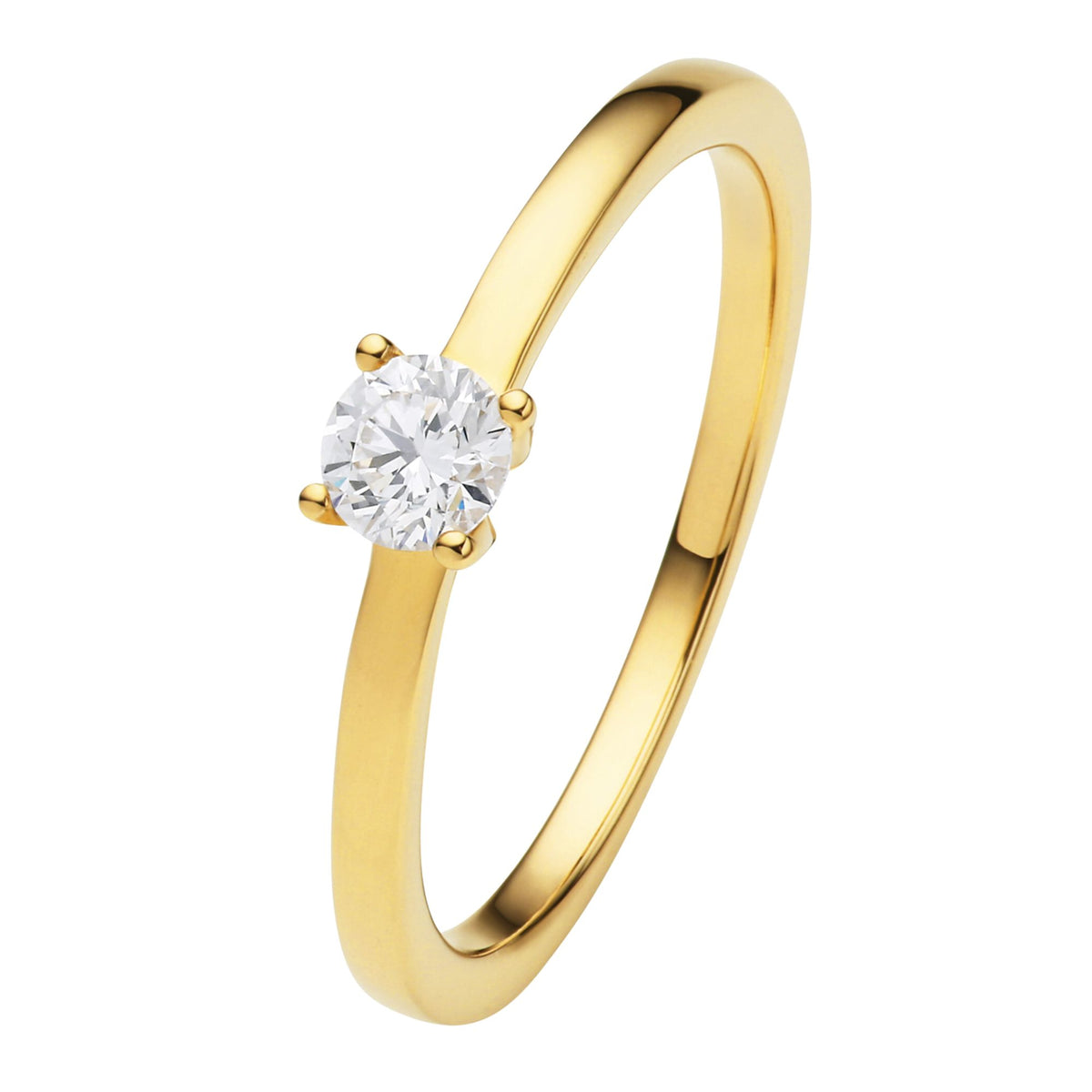 0.25 ct Diamant Brillant Ring aus 585er Gelbgold von ONE ELEMENT – Bild 1