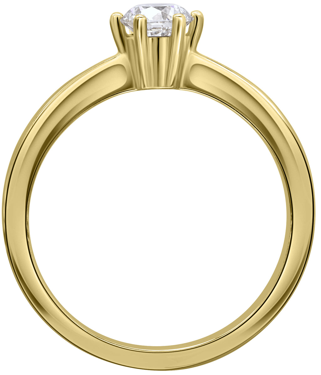 0.15 ct Diamant Brillant Ring aus 750er Gelbgold von ONE ELEMENT – Bild 2