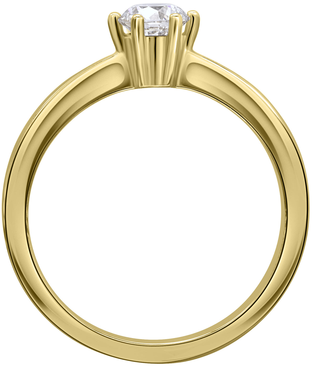 0.15 ct Diamant Brillant Ring aus 750er Gelbgold von ONE ELEMENT – Bild 2