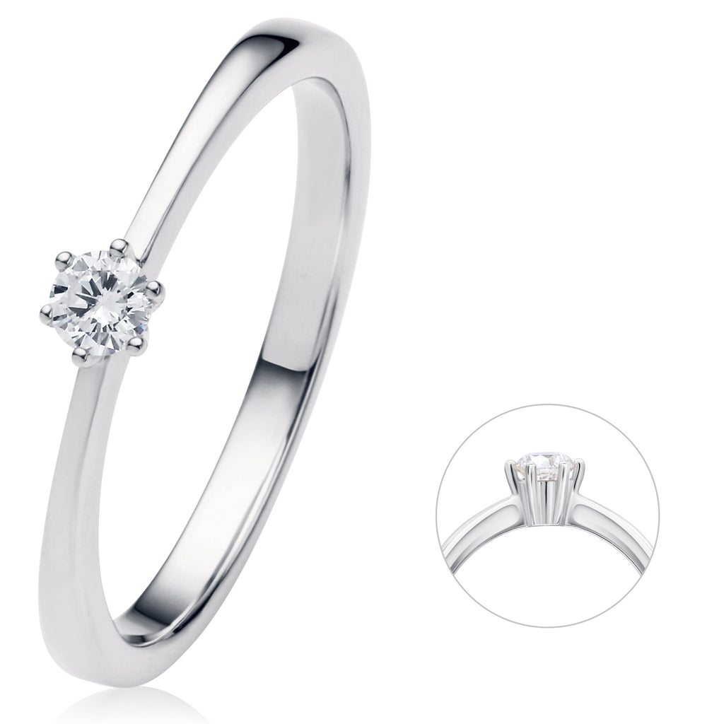 Diamantring aus 585er Weißgold, 0,1 ct von ONE ELEMENT