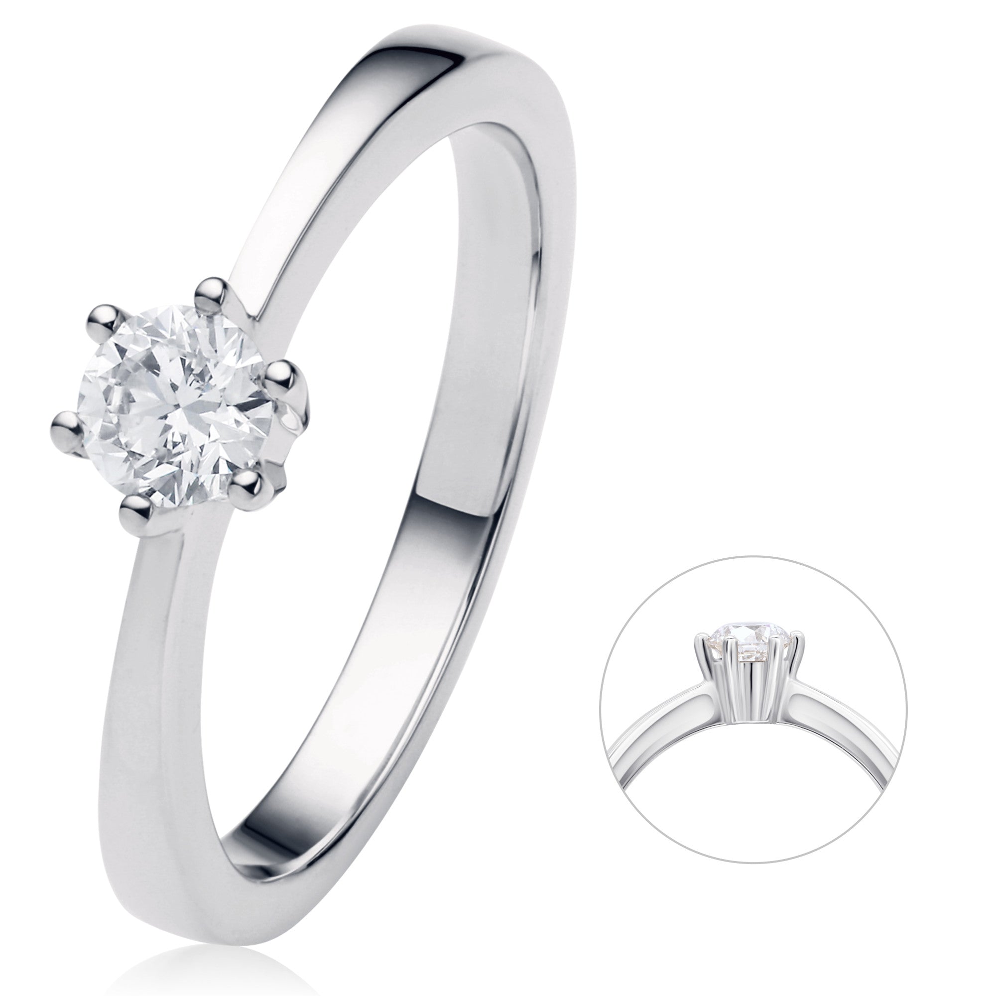 Diamantring aus 585er Weißgold, 0,25 ct von ONE ELEMENT