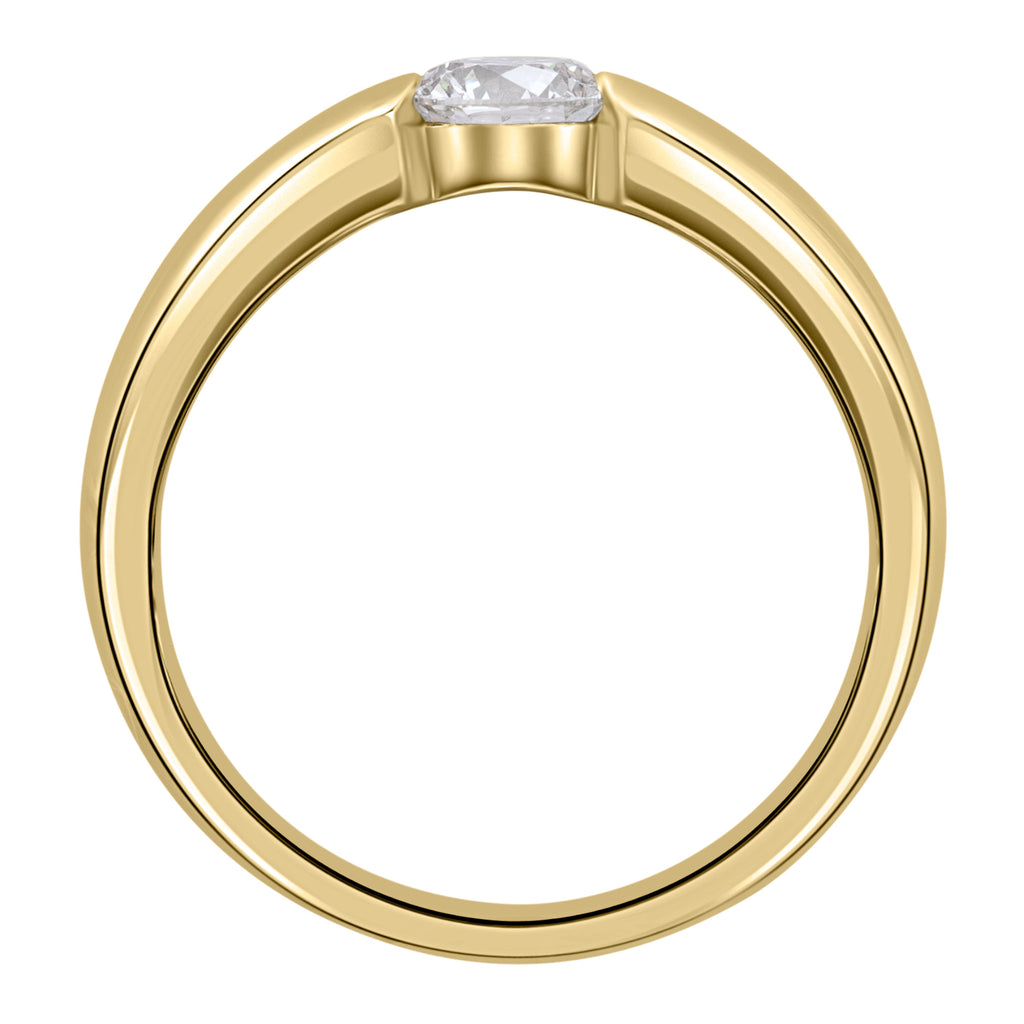 0.08 ct Diamant Brillant Spannfassung Ring aus 750er Gelbgold von ONE ELEMENT – Bild 2